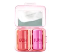 Jelly Blush Set - 2 Piezas De Rubor En Barra Con Espejo De Maquillaje | Acabado Hidratante De Larga Duración Para Maquillaje Facial De Mujer - Labios Multiusos + Tinte Para Mejillas, Ojos Y Labios
