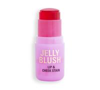 Revolution Beauty, Jelly Blush Stick Labios & Mejillas, Larga Duración, Construible con Ácido Hialurónico & Aloe, Vegano & Libre de Crueldad, Rojo Fresa