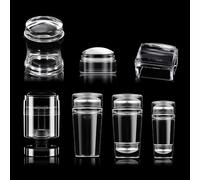Jelly Clear Nails Stamper Nail Scrapers Silicone Art Stamper Kits de estampado de arte Herramientas de arte Salón Hogar Herramienta de uñas punta francesa