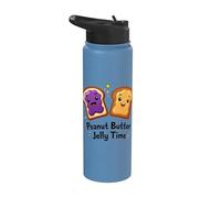 Jelly de mantequilla de maní Happy Toast Cartoon Bread Snack Stainless Steel Insulated Water Bottle