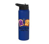 Jelly de mantequilla de maní Happy Toast Cartoon Bread Snack Stainless Steel Insulated Water Bottle