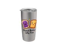 Jelly de mantequilla de maní Happy Toast Cartoon Bread Snack Vaso térmico de acero inoxidable de doble pared