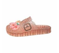 Jelly Mesh Ballet Flats for Women Clear Jelly Sandals Slip On Mule Slides Transpirable Beach Travel - Trendy No Slip Cute Causal Comfortable Walking Standing All Day Lightweight Running Cruise