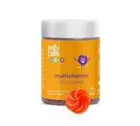 Jelly Pills Gominolas 14 Multivitaminas y Minerales Niños - 70 Gummies Veganas para 2 meses - Sin Azúcares Añadidos - Con Vitaminas A, B, C, D y E + Zinc + Biotina + Ácido Fólico - Sabor Fresa natural