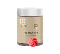 Jelly Pills Gominolas Citrato de Magnesio Niños con Vitamina B6-70 Gummies Veganas para 2 meses - Sin Azúcares Añadidos - Sabor Frutos del Bosque Natural - Para Cansancio Fatiga Músculos y Sueño