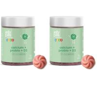 Jelly Pills Gominolas de Calcio Niños + Vitaminas D3 y K2 + Probióticos - 70 Gummies Veganas para 2 meses - Sin Azúcares Añadidos - Sabor Fresa Natural - Para Crecimiento y Huesos (Paquete de 2)