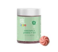 Jelly Pills Gominolas de Calcio Niños + Vitaminas D3 y K2 + Probióticos - 70 Gummies Veganas para 2 meses - Sin Azúcares Añadidos - Sabor Fresa Natural - Para Crecimiento y Huesos