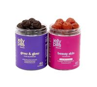 Jelly Pills Pack Belleza Integral - Hair Anticaída & Beauty Colágeno + Resveratrol - 60 + 60 Gummies Veganas - Sin Azúcares Añadidos - Sabor Frambuesa y Fresa