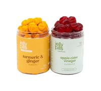 Jelly Pills Pack Digestión & Bienestar Articular - Cúrcuma + Jengibre & Vinagre de Manzana con Cromo - 70 + 70 Gummies Veganas - Sin Azúcares Añadidos - Sabor Naranja y Manzana