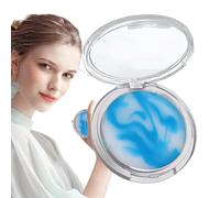 Jelly Pressed Setting Powder, 60g Powderless Face Powder, 10 Cm Oil-Control Matte Finish, Long-Lasting Full Coverage for Girls, Smooth Texture Pore Blurring