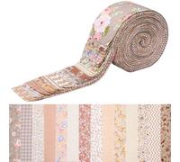 Jelly Roll Fabrics, 42 tiras de tela de algodón para acolchar, manualidades y costura, 14 precortes florales vintage de 2.5 x 20 pulgadas