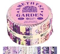Jelly Roll Fabrics for Quilting Clearance 40 Strip 2.5" x 44" | Cotton Strips Bundles - Perfect Quilting Fabric for Sewing, Precut Quilt Projects, and DIY Crafts (Amethyst Garden)