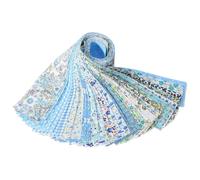 Jelly Roll - Rollo de tela de algodón precortado, paquete de parches de flores, material de impresión a rayas, accesorio acolchado para ropa de muñecas, fundas de almohada, manteles