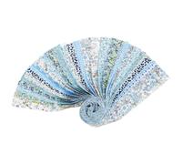 Jelly Roll Tiras de tela, 40 piezas de algodón impresas, tiras de florales, tiras de tela acolchada, rollo de algodón para manualidades, alfombras de costura para álbumes de recortes