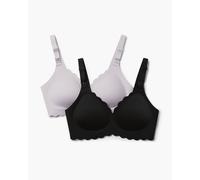Jelly Strip - Sujetador de lactancia con realce floral sin costuras - YN46 | Color: Negro+Marrón | Talla: 2XL