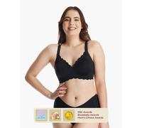 Jelly Strip - Sujetador de lactancia con realce floral sin costuras - YN46 | Color: Negro | Talla: XL plus