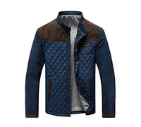 JELLYB Casual Chaqueta Hombre Otoño Invierno Ajuste Regular Moda Empalme Con Bolsillos Hombre Transición Chaqueta Moderna Collar Pie Cárdigan Hombre Chaqueta Diario All-Match Manga Larga A-Brown 3XL