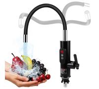 Jellybibo Grifo eléctrico con calentador de agua, 220 V y 3300 W, grifo de agua caliente, grifo de cocina, calentador inteligente, calentador de agua para cocina, jardín, baño, caravana, camping