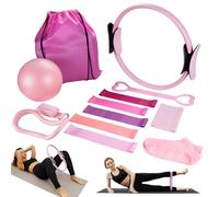 Jellybibo Kit de pilates Pro Elite de 13 piezas, círculo de pilates, juego de bandas de resistencia, pelota de yoga y bolsa de gimnasio para entrenamiento de cuerpo completo, equipo de gimnasio en