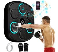 Jellybibo Maquina de Boxeo Musical, Boxeo Pared Musical, 9 Modos Music Boxing Machine Adultos con Guantes De Boxeo, Boxeador de Pared Musical con Bluetooth Ideal para el Hogar, la Oficina
