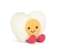 Jellycat Amuseables - Huevo hervido con forma de corazón, 7,6 cm de altura sentada