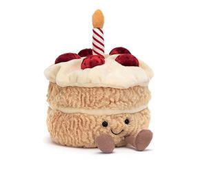 Jellycat Divertida decoración de peluche coleccionable para tarta de cumpleaños