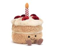 Jellycat Tarta de cumpleaños divertida - L: 12 cm x l: 12 cm x h: 16 cm