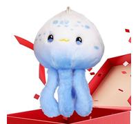 Jellyfish Animal relleno - Algodón, Super Soft Blue White Plush Toy | Cute Sea Animal Decor Jellyfish Plush Figure for Kids Adults Girls Boys Children Birthday Sofa Bedroom Car Gift