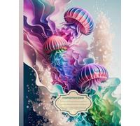 Jellyfish Composition Notebook - Cute Watercolor Ocean Notebook with Name Label | College Ruled, 200 Pages, 7.5” x 9.25”: Adorable Jellyfish Design ... | Great for Students, Teens & Ocean Lovers