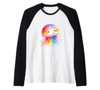 Jellyfish Cute Kawaii Camiseta Manga Raglan