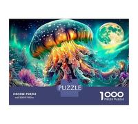 Jellyfish Fantasy Rompecabezas de 1000 Piezas para Adultos Cosmic Creature Rompecabezas para Adultos, Desafiante Alivio del Estrés Regalo de Rompecabezas Juego Educativo 70x50cm/1000pzs
