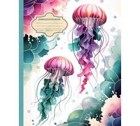 Jellyfish Notebook - Watercolor Composition Book | College Ruled, 200 Pages, 7.5” x 9.25”: Elegant Ocean Journal with Artistic Jellyfish Cover | Ideal for Students, Writers, and Daily Notes