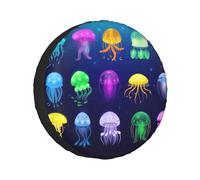 Jellyfish Ocean - Cubiertas de neumáticos de Navidad, impermeables para ruedas de caravana, remolque, camión, SUV