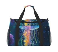 Jellyfish Ocean Print Daily Essentials Bolsa de transporte de mano de gran capacidad para escapadas de fin de semana