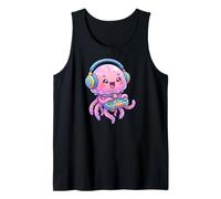 Jellyfish Playing Video Game Marine Sea Jellies Gamers Camiseta sin Mangas