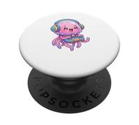 Jellyfish Playing Video Game Marine Sea Jellies Gamers PopSockets PopGrip Adhesivo