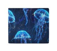 Jellyfish Underwater World Magic Billfold - Cartera de piel con tarjetero para viajes de negocios