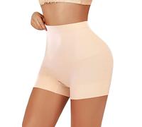 JELLYOGA Pantalones cortos moldeadores sin costuras para mujer, con control de abdomen, ropa interior, pantalones cortos debajo del vestido, bragas moldeadoras, color carne, S
