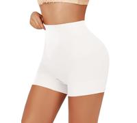JELLYOGA Pantalones cortos moldeadores sin costuras para mujer, con control de abdomen, ropa interior, pantalones cortos debajo del vestido, bragas moldeadoras, Blanco, M