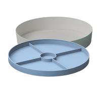 Jellystone Designs, Bandeja de juegos Tray Play 2 en 1 con tapa, juego sensorial para niños a partir de 3 años, fibra de bambú y melamina, azul suave, 35,5 x 6 cm