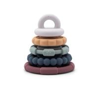 Jellystone Designs JSSTE Rainbow Teether-Ocean. Apilador y juguete de dentición para bebés adecuado para niños y niñas desde el nacimiento