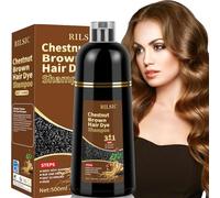 JELMOK 500ML Champú Tinte 5 en 1 Cubre Canas, Champu para Canas Instantáneo, Hair Dye Shampoo, Tinte Pelo en Minutos, Color Natural, Color Duradero para Mujer y Hombre (Marrón Castaño)