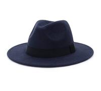 Jelord - Sombrero Fedora Hombre de Fieltro de Lana ala Ancha Sombrero Mujer Invierno Sombrerera de Jazz Clásico de con Cinta Vintage Elegante