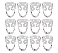 Jelquix 12 Púas para Dedos, Herramienta de Cuerdas Pulsadas Ajustables de Acero Inoxidable, Púa de Guitarra con Cuello de Metal, Ideal para Práctica a Largo Plazo (SILVER)