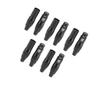 Jelquix 5 Pares de Enchufes XLR de 3 Pines para Conexión de Enchufe de Audio con Diseño de Cañón Negro Duradero y Ajuste Universal