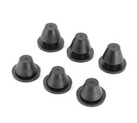 Jelquix 6 Uds Ojales de Cubierta Lateral de Goma Piezas de Repuesto Duraderas para Carenados de Motocicleta, Goma Negra para 0521-1234, 0521-1235