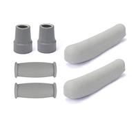 Jelquix Almohadillas para Muletas Cojines Antideslizantes para un Viaje Seguro Soporte Debajo del Brazo para el Cuidado de Ancianos Gris Juego de 6 Piezas para Adultos