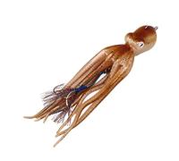 Jelquix Aparejos de Señuelo de Pesca de Pulpo, Cebo de Calamar de Plástico Suave Realista con Gancho de Acero Inoxidable y Tinta de Captura, Ideal para Agua Dulce, Agua de Mar, Mandarín, Bagre y