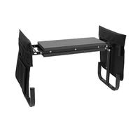 Jelquix Asiento para Rodillas de Jardín Mejorado, Taburete Plegable de Altura Ajustable con 2 Bolsas de Herramientas Espaciosas, Regalos de Jardinería para Mujeres y Hombres (Black)