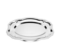 Jelquix Bandeja de Servicio de Acero Inoxidable para Postres y Fiestas, | Plato de postre del final del espejo del acero inoxidable 304 para las tortas, los aperitivos y los bocados, no poroso